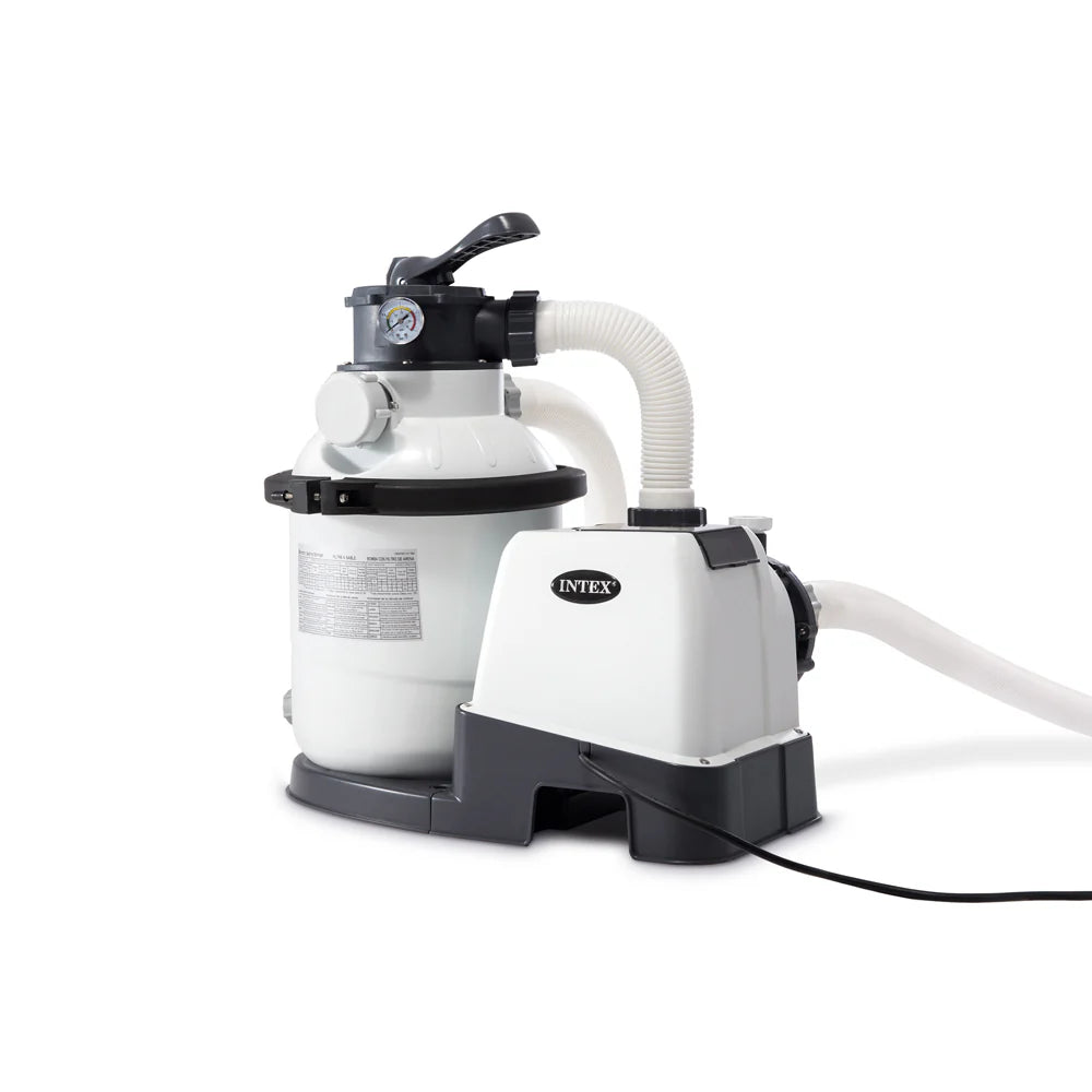 Piscina Ultra XTR Frame INTEX 488 x 122 cm, 19.156L, con Bomba de Arena, Escalera, Cobertor y Tapiz