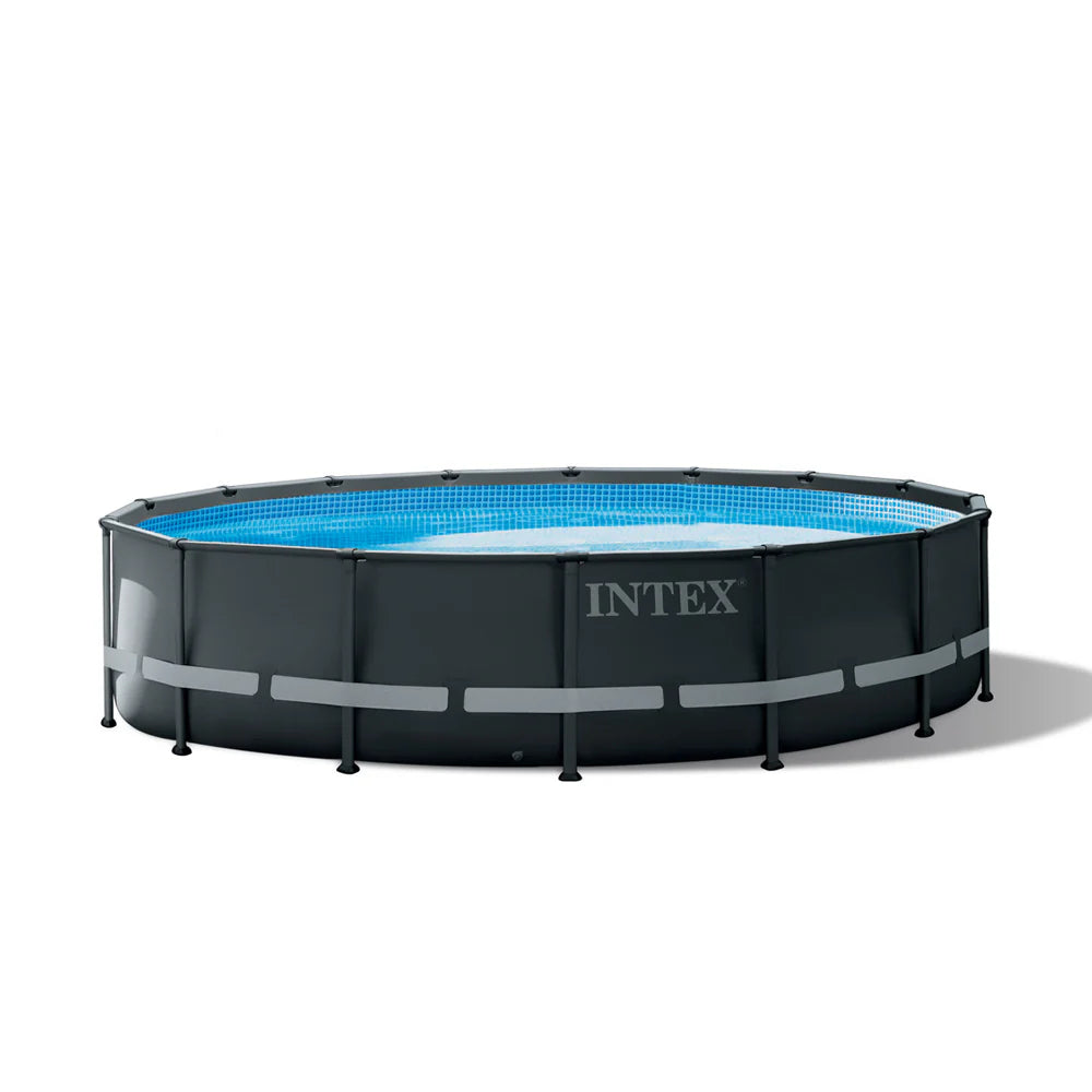 Piscina Ultra XTR Frame INTEX 488 x 122 cm, 19.156L, con Bomba de Arena, Escalera, Cobertor y Tapiz