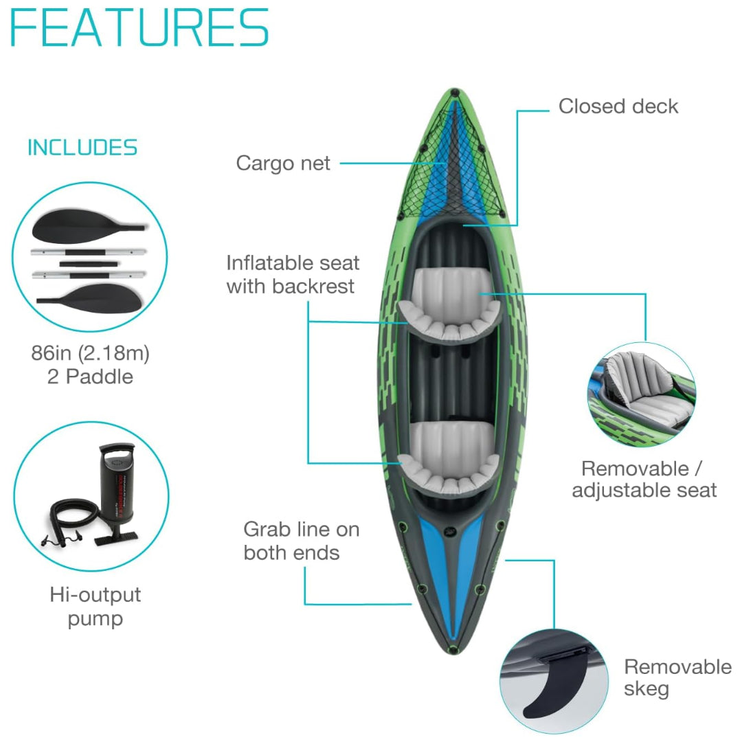 Kayak Inflable INTEX Challenger K2 para 2 Personas