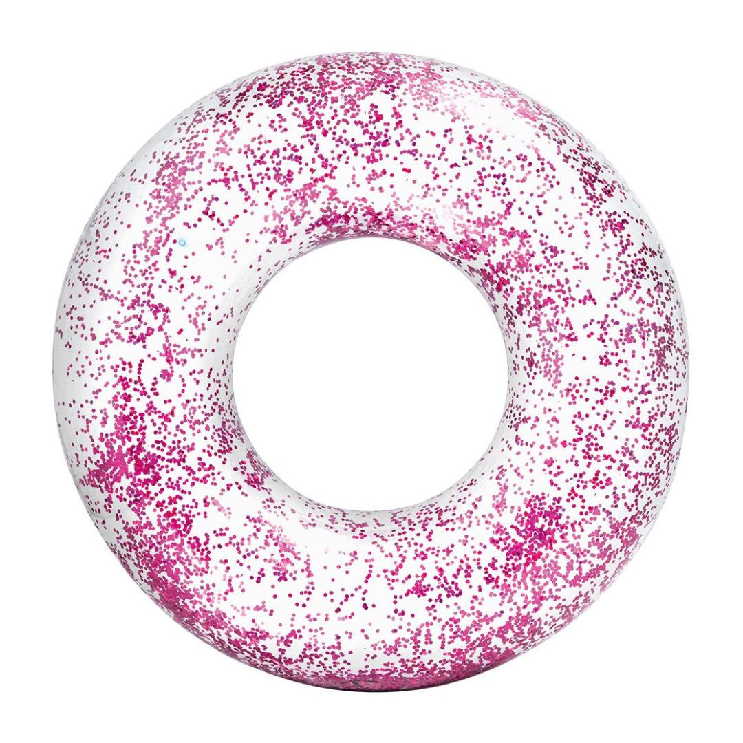Flotador Anillo Transparente Glitter INTEX