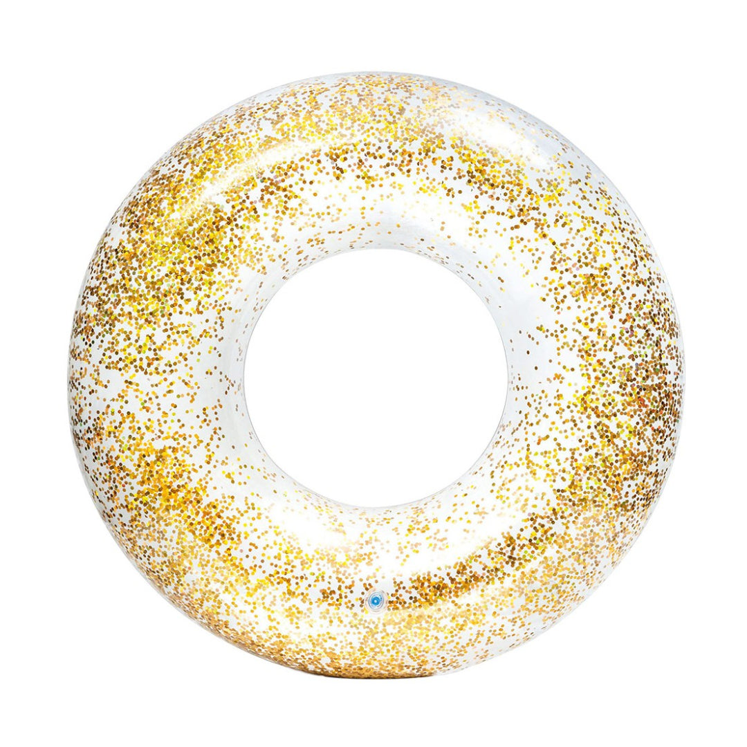 Flotador Anillo Transparente Glitter INTEX