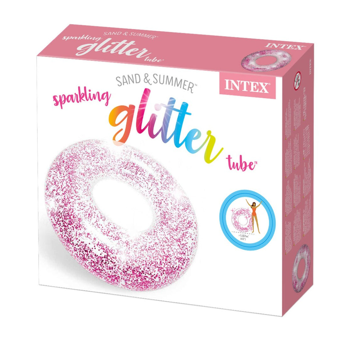 Flotador Anillo Transparente Glitter INTEX
