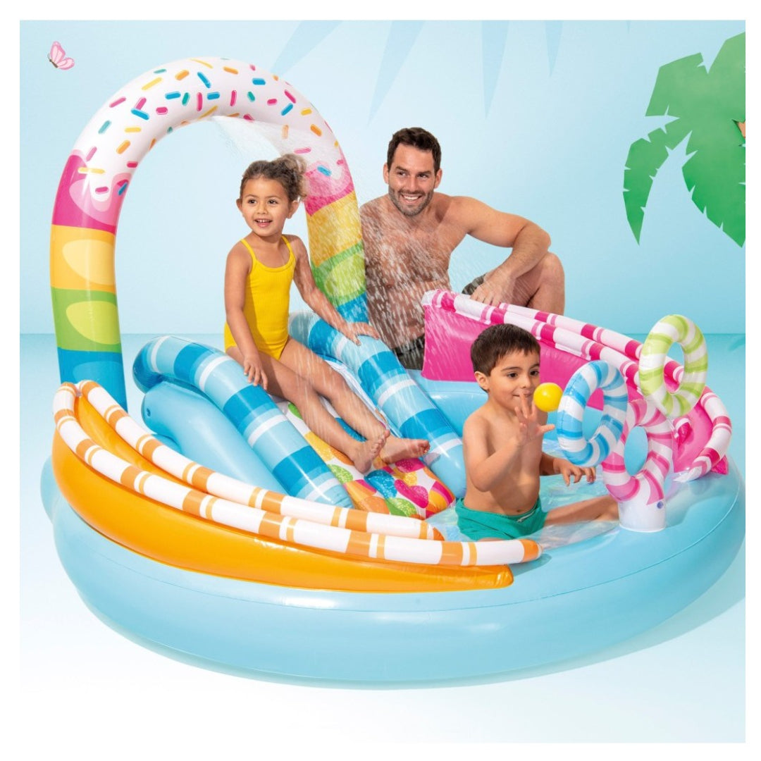 Piscina Centro de Juegos INTEX Candy Fun con Tobogán