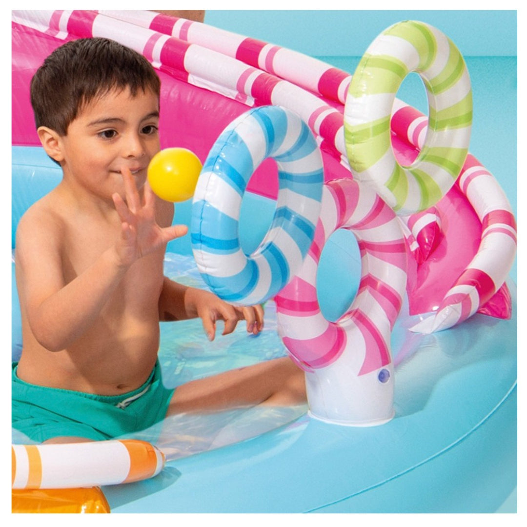 Piscina Centro de Juegos INTEX Candy Fun con Tobogán