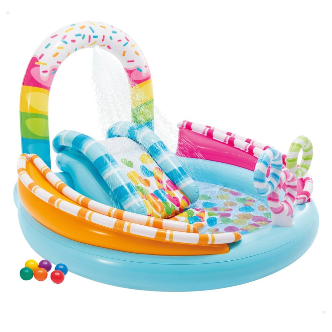 Piscina Centro de Juegos INTEX Candy Fun con Tobogán