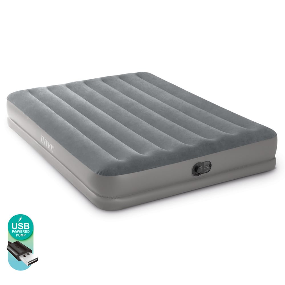 Colchón Inflable Eléctrico USB INTEX 2 Plazas 152x203x30 Cm Prestige Mid-Rise