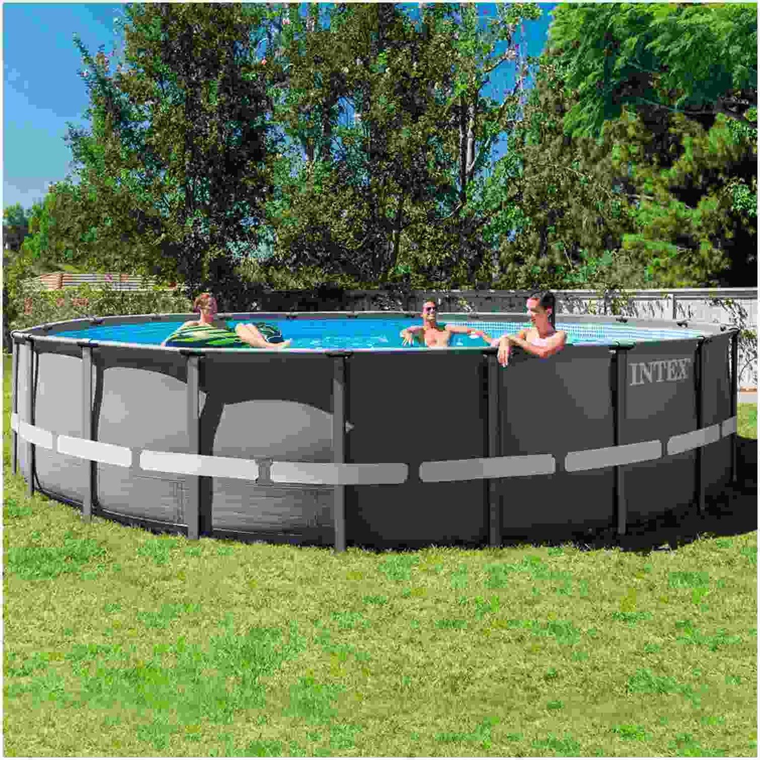 Piscina Estructural Ultra XTR Frame INTEX 610 x 122 cm, 30.079L, con Bomba de Arena, Escalera, Cobertor y Tapiz