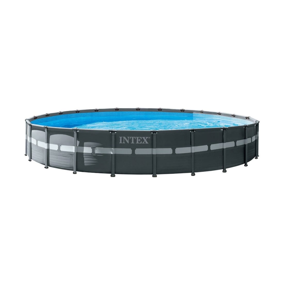 Piscina Estructural Redonda INTEX Ultra XTR 732 x 132 cm, 47.241L, con Bomba de Arena, Escalera, Cobertor y Tapiz