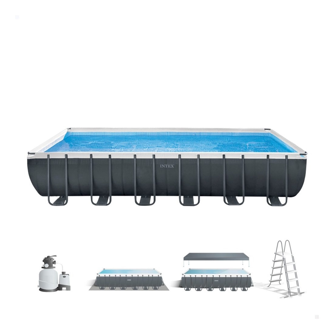 Piscina Estructural Intex Ultra XTR Frame 7.32m x 3.66m x 1.32m, 31.805 Litros