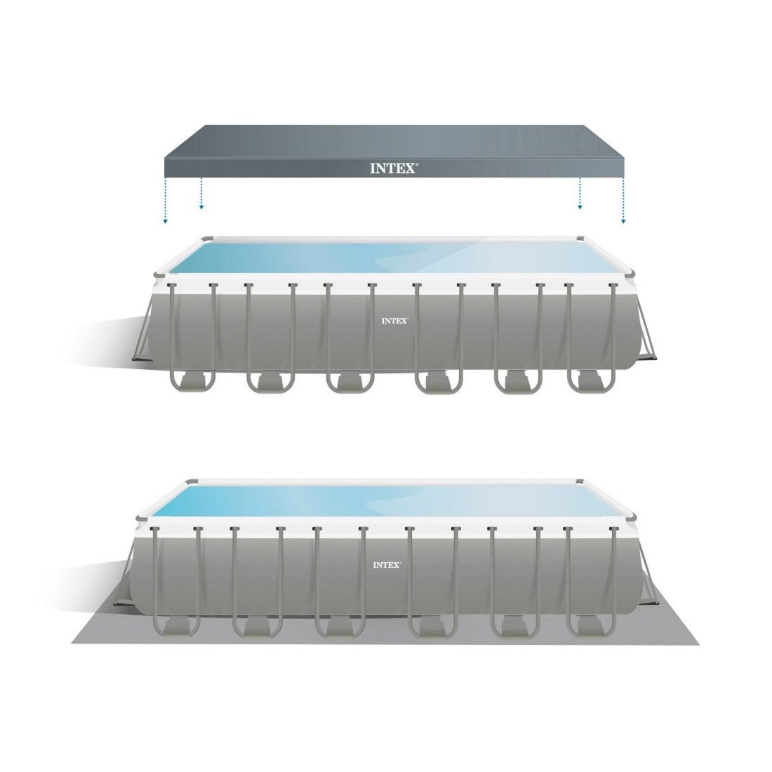 Piscina Estructural INTEX Ultra XTR Frame 7.32m x 3.66m x 1.32m, 31.805 Litros