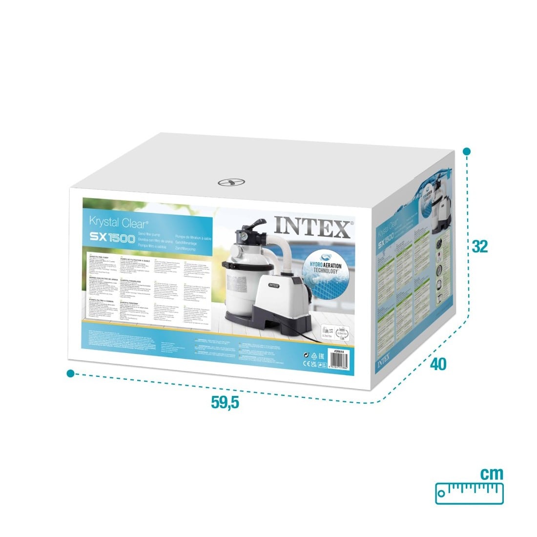 Filtro de Arena para Piscina INTEX 5.700 Litros/Hora 0.25HP SX1500