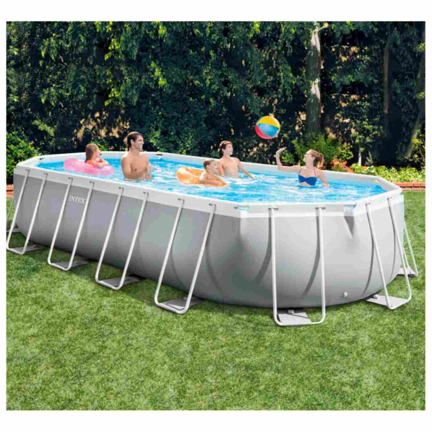 Piscina Estructural Ovalada INTEX Prism Frame 610 x 305 x 122 cm, 18.200L