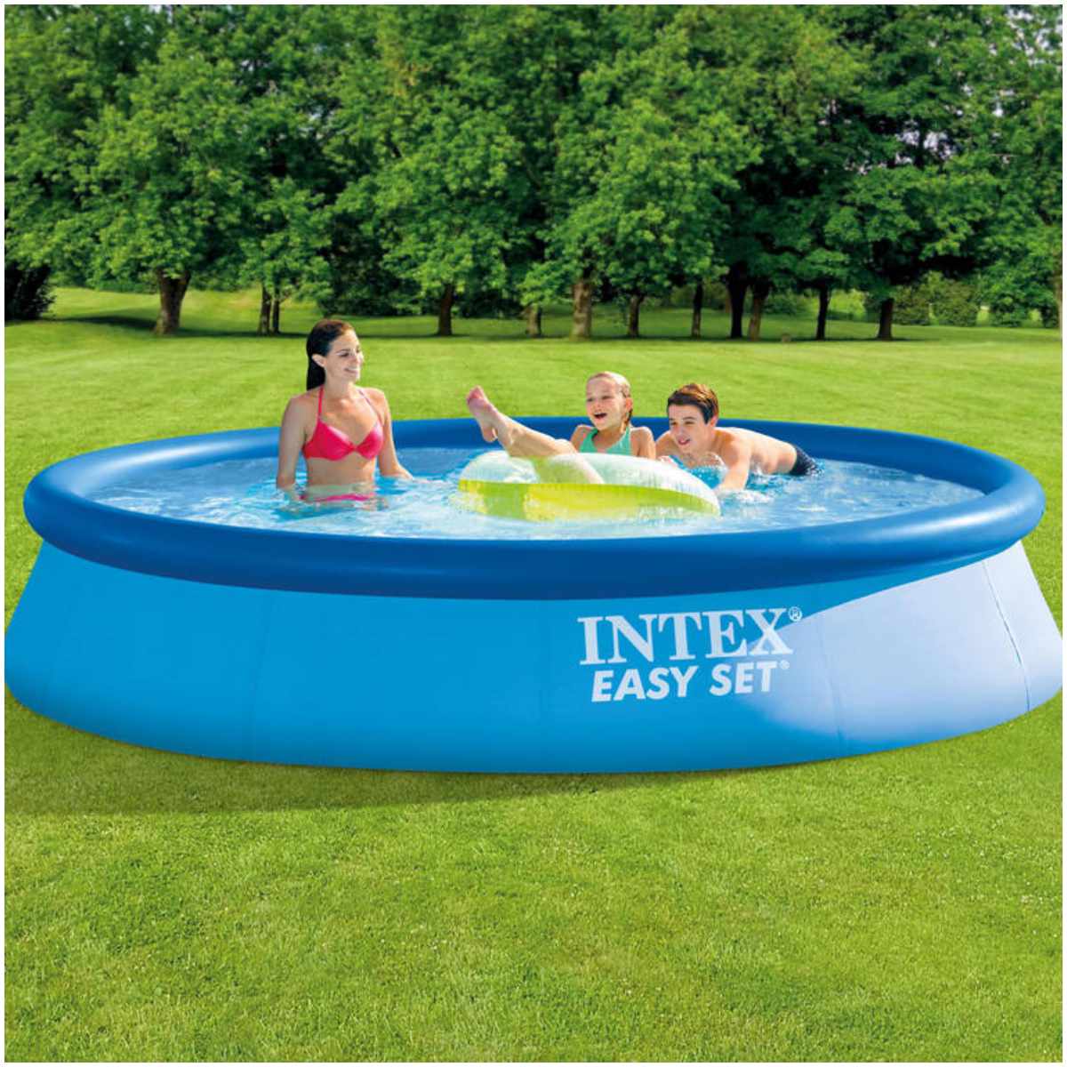 Piscina Fast Set Redonda INTEX 396 x 84 cm, 7.290 Litros, con Bomba de Filtro