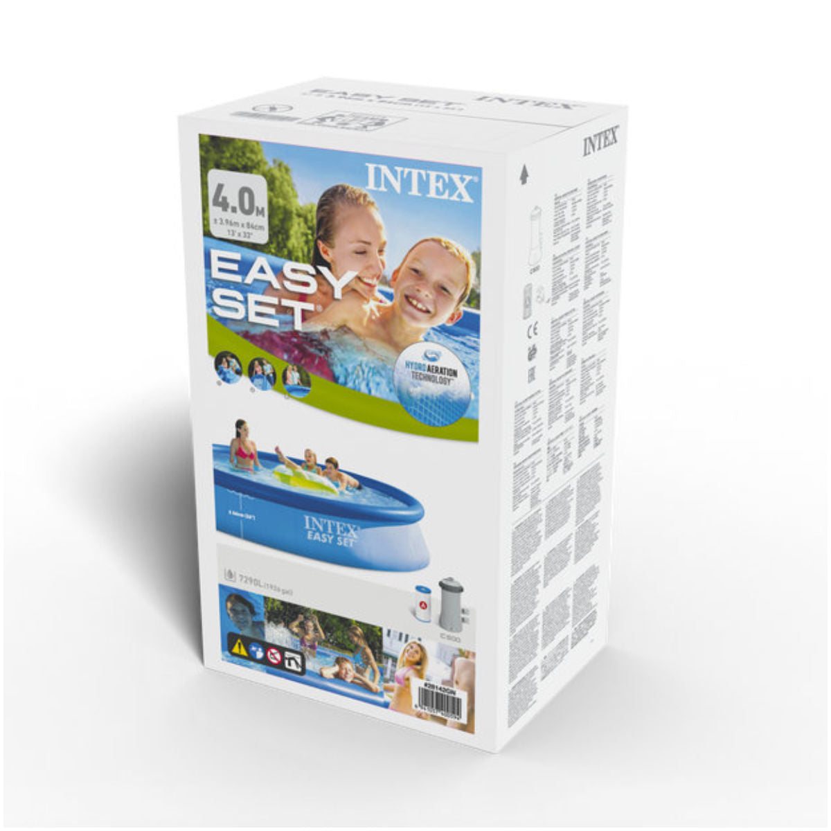 Piscina Fast Set Redonda INTEX 396 x 84 cm, 7.290 Litros, con Bomba de Filtro