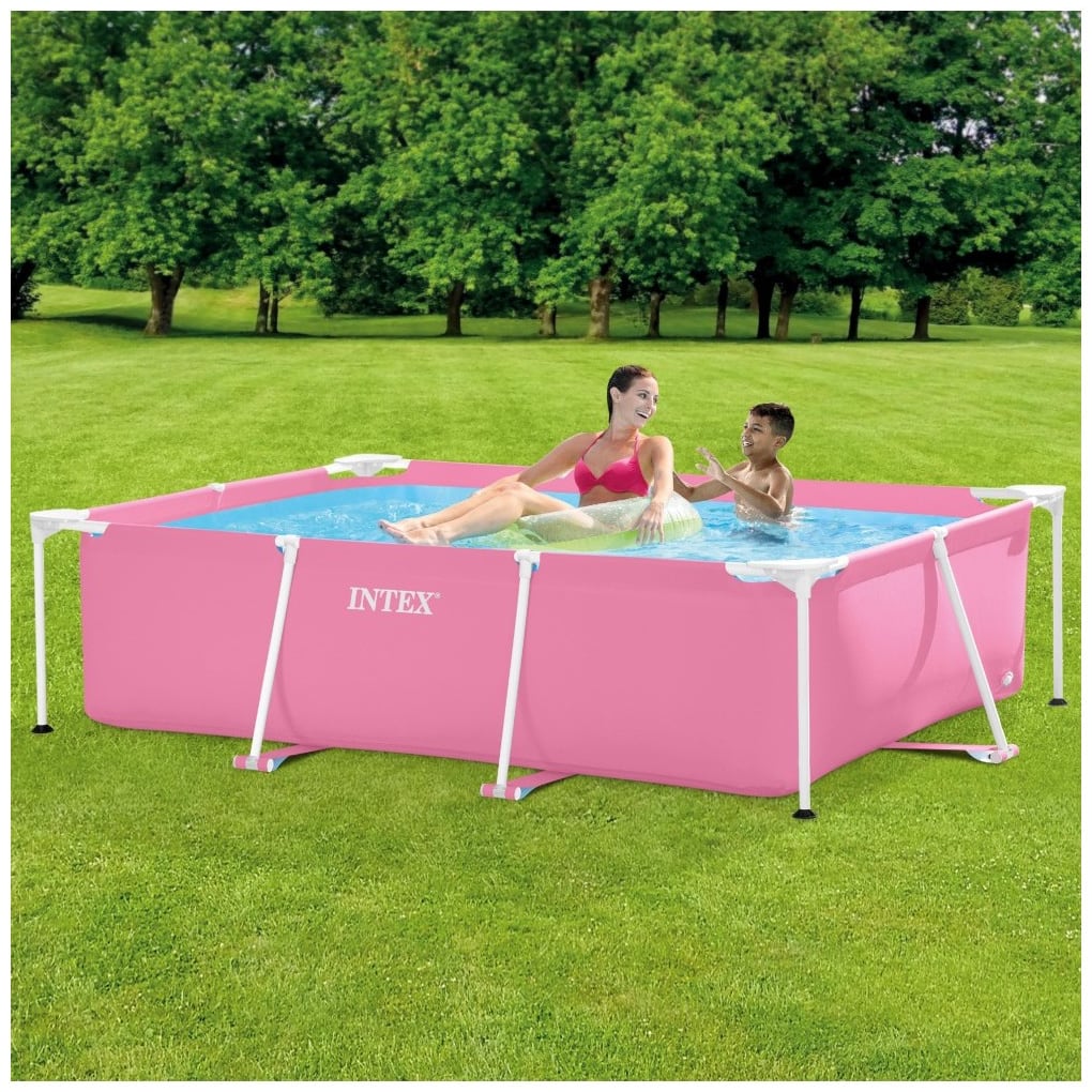 Piscina Estructural Rectangular INTEX 220 x 150 x 60 cm, 1.662L Rosada