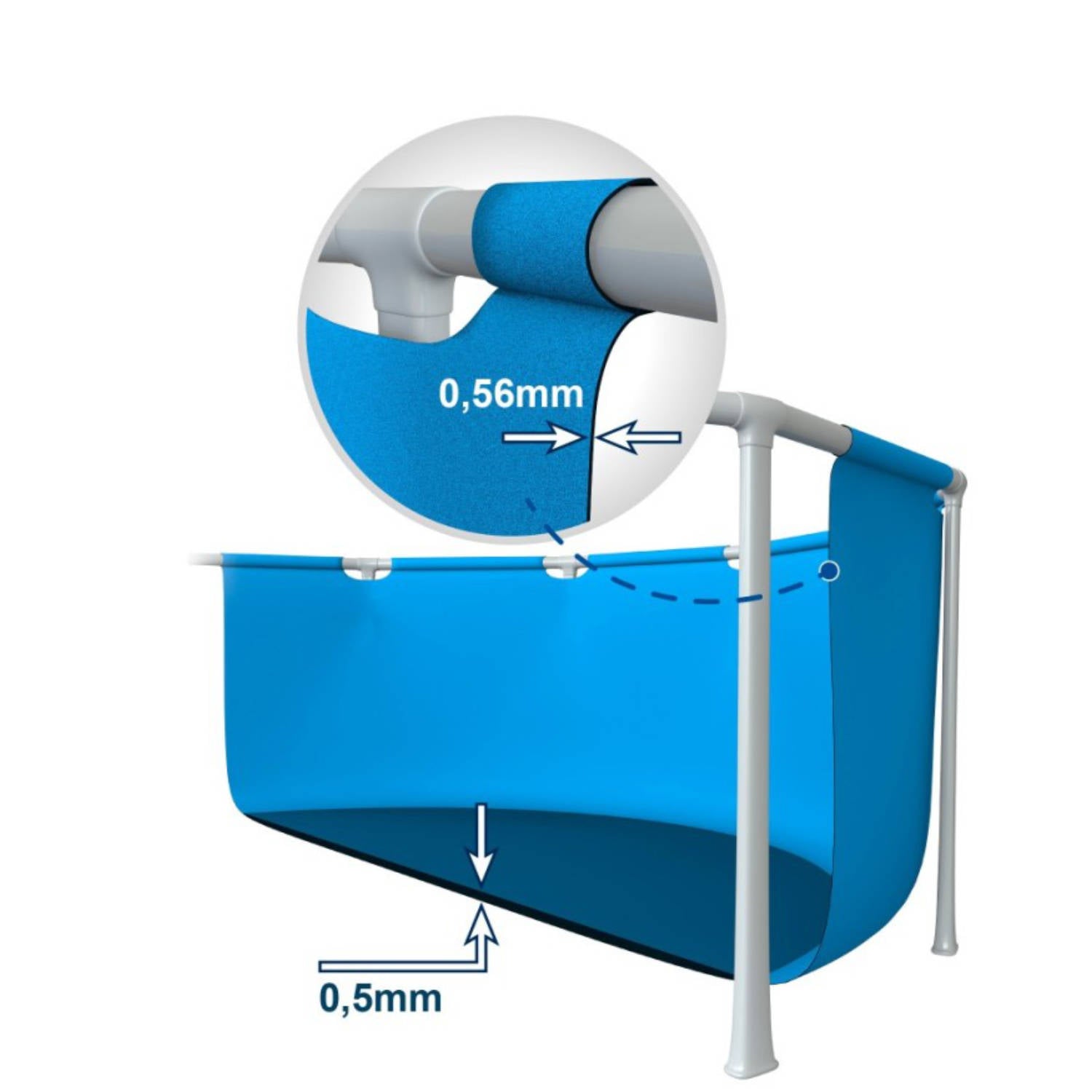 Piscina Estructural INTEX Metal Frame, 220 x 150 x 60cm, 1.662L