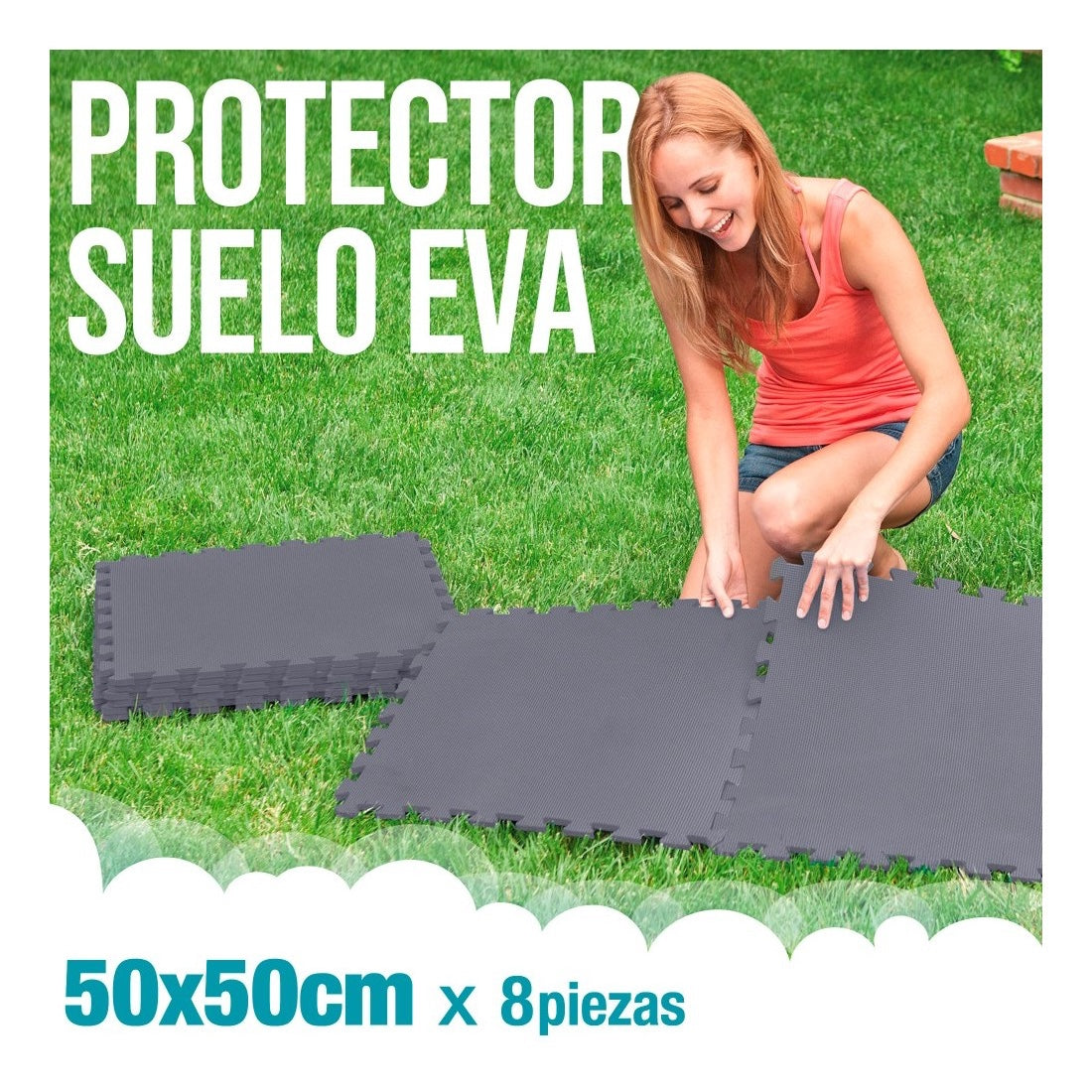 Protector Suelo INTEX 50 x 50 x 0.5cm - 8 Piezas