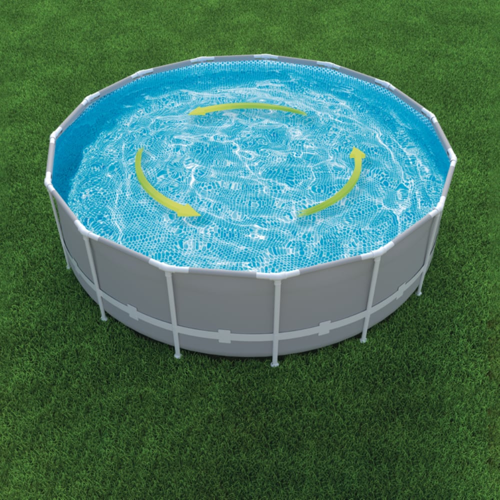 Piscina Premium Prism Frame INTEX 610 x 132 cm, 32.695L, con Bomba, Escalera, Cobertor y Tapiz