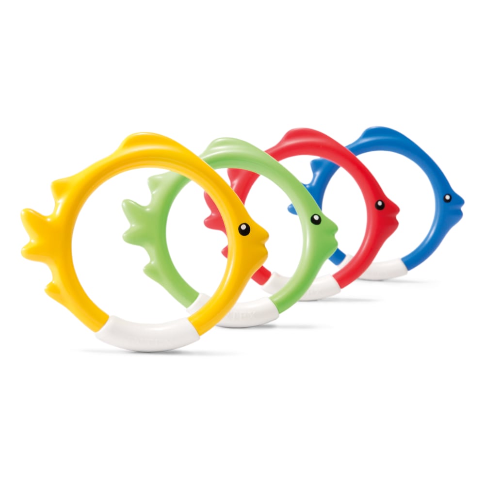 Juego De Piscina 4 Anillos de Pez Bajo el Agua Fish Rings