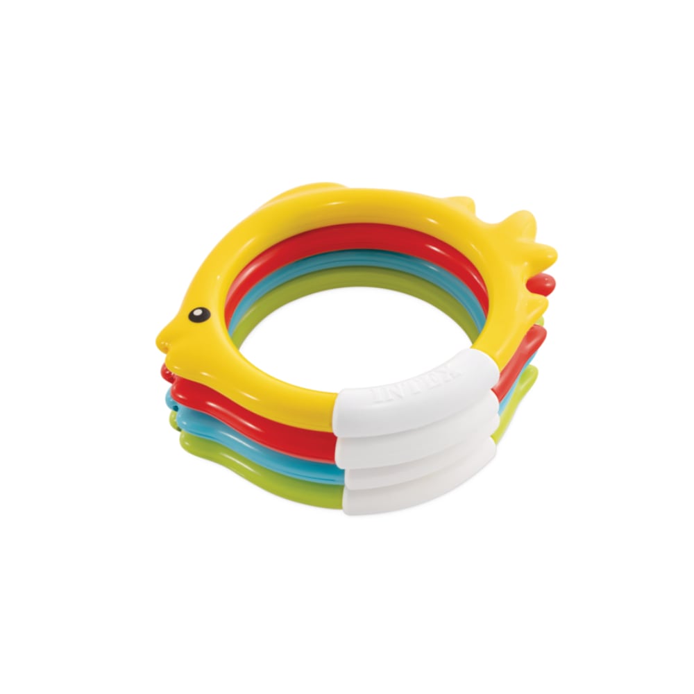 Juego De Piscina 4 Anillos de Pez Bajo el Agua Fish Rings