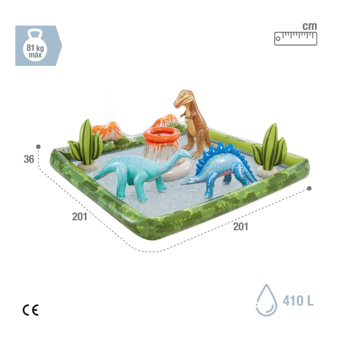 Piscina Centro de Juegos Acuático INTEX Mundo Jurásico