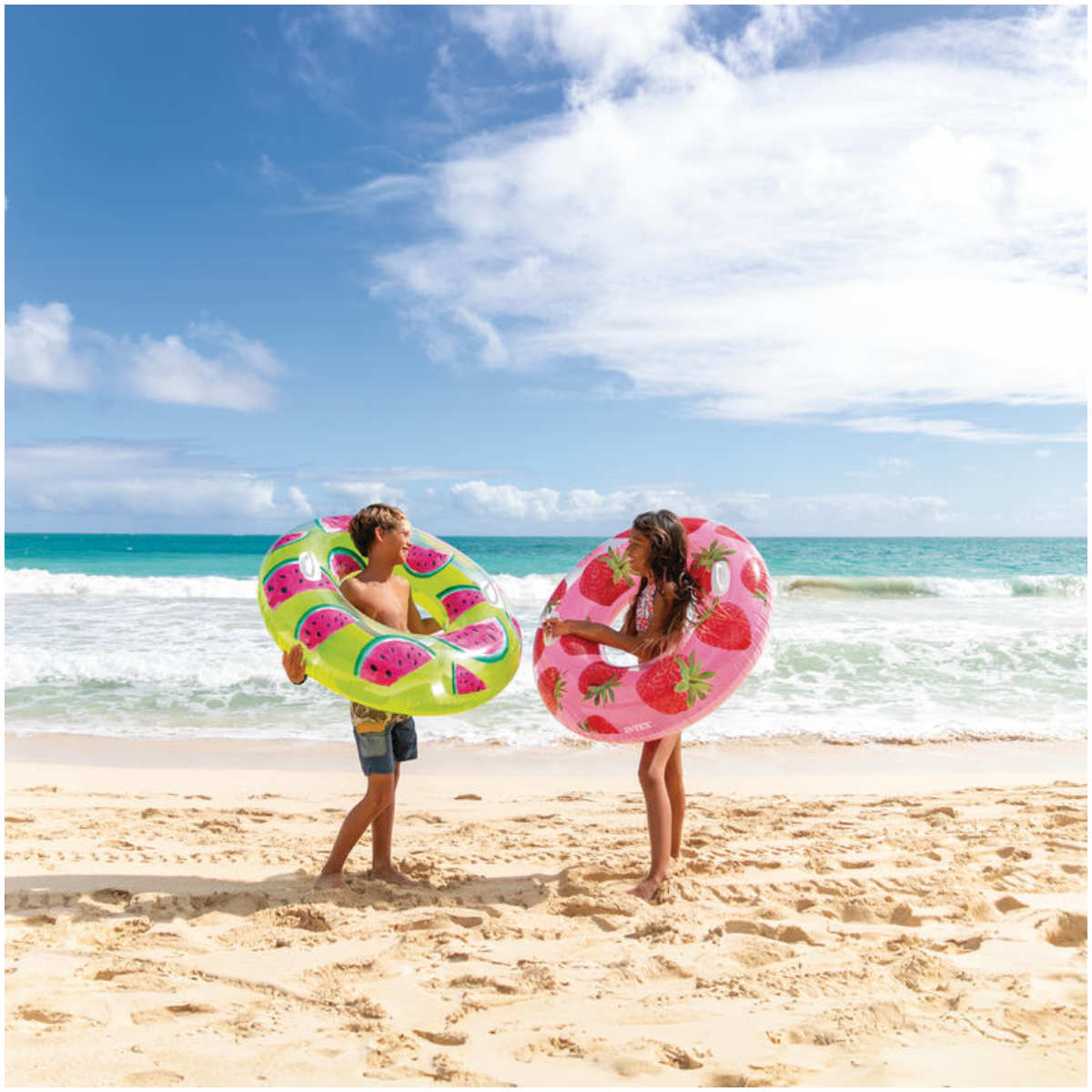 Flotador Circular Frutas Tropicales INTEX