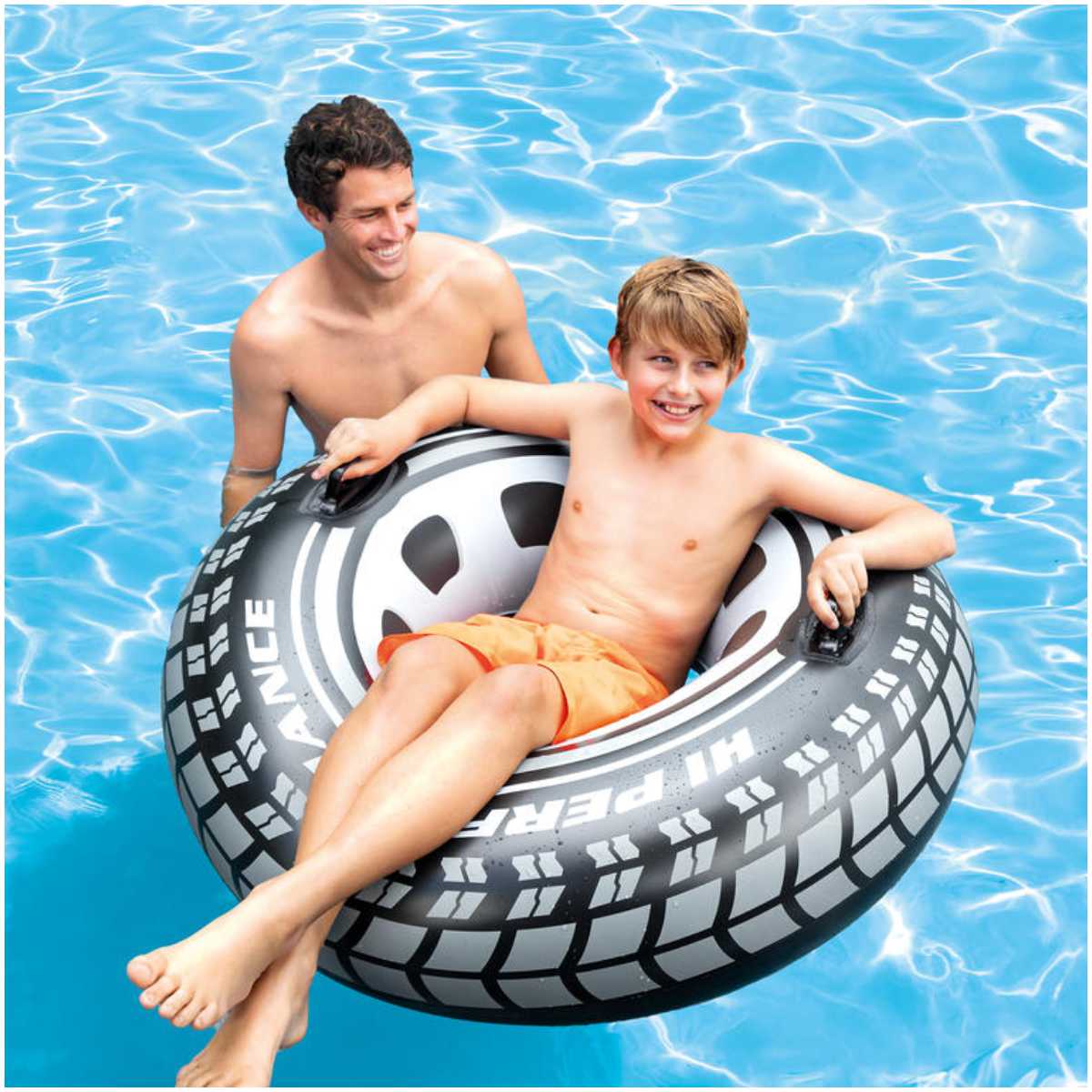 Flotador Inflable Anillo con Asas INTEX Giant Tire Tube 114 cm