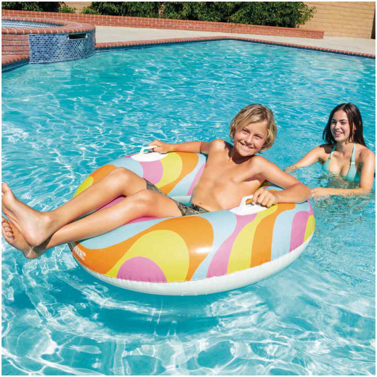 Flotador Inflable Vintage INTEX con Asas de Sujeción 114 cm