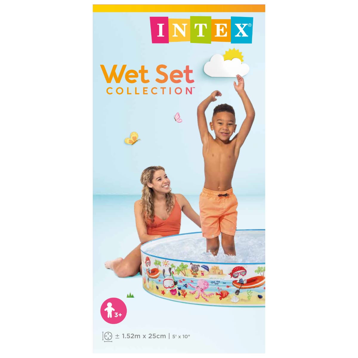 Piscina Infantil Rígida INTEX Animales del Mar, Diseños Surtidos 152 x 25 cm