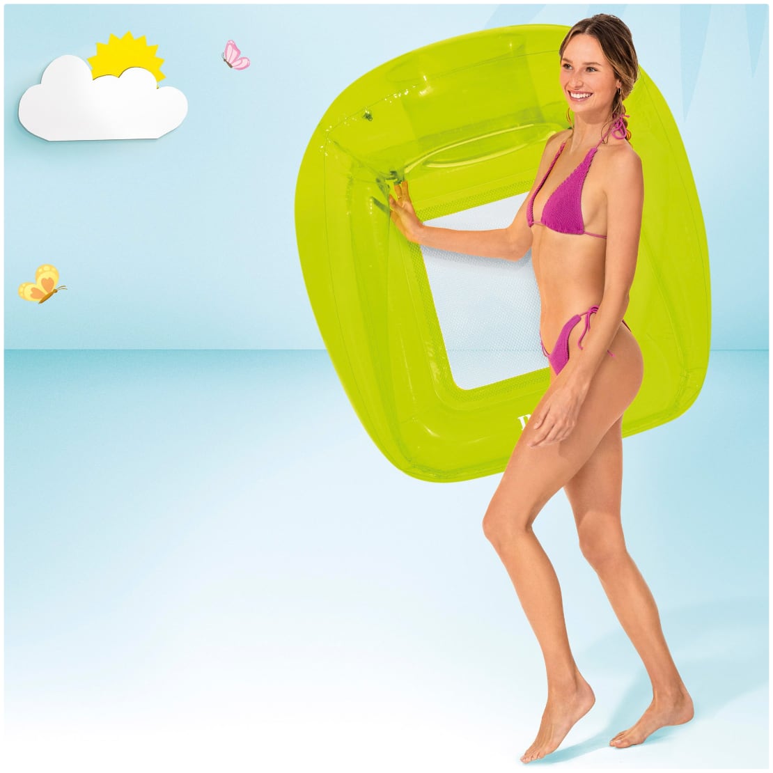 Flotador Sillón Inflable INTEX Transparent Lounges