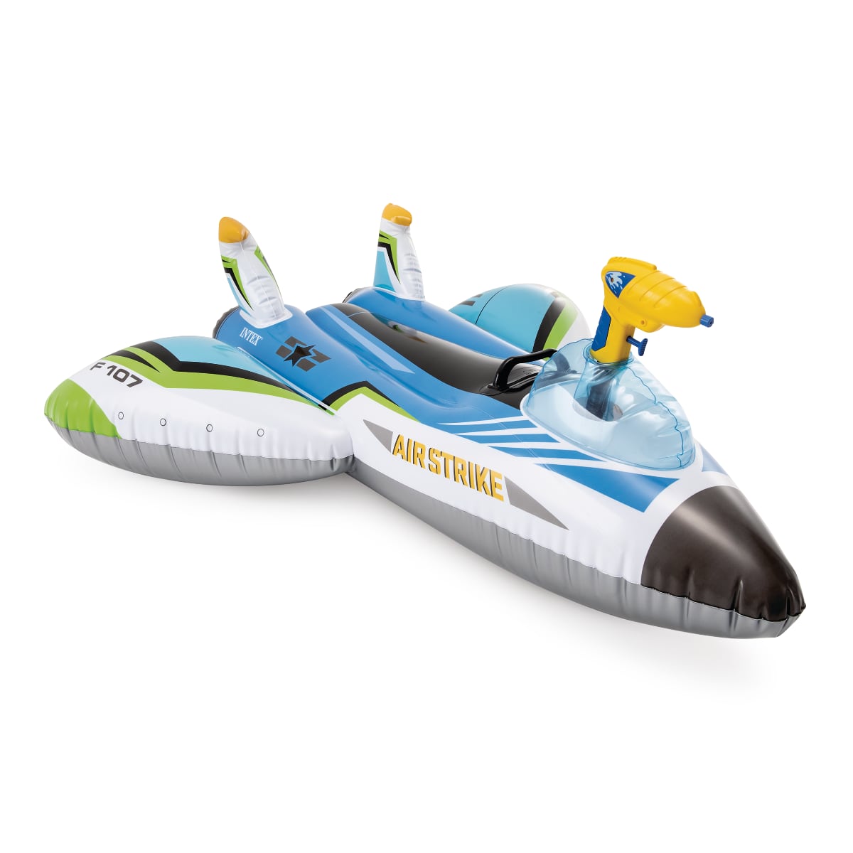 Flotador Inflable Avión con Pistola Lanza Agua INTEX 117x117 cm