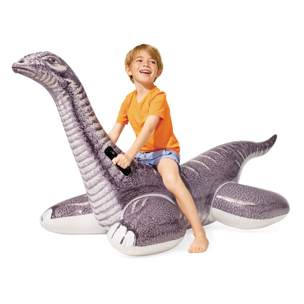 Flotador Inflable INTEX Brontosaurio Ride-On Realista con Asas, 178 x 94 cm