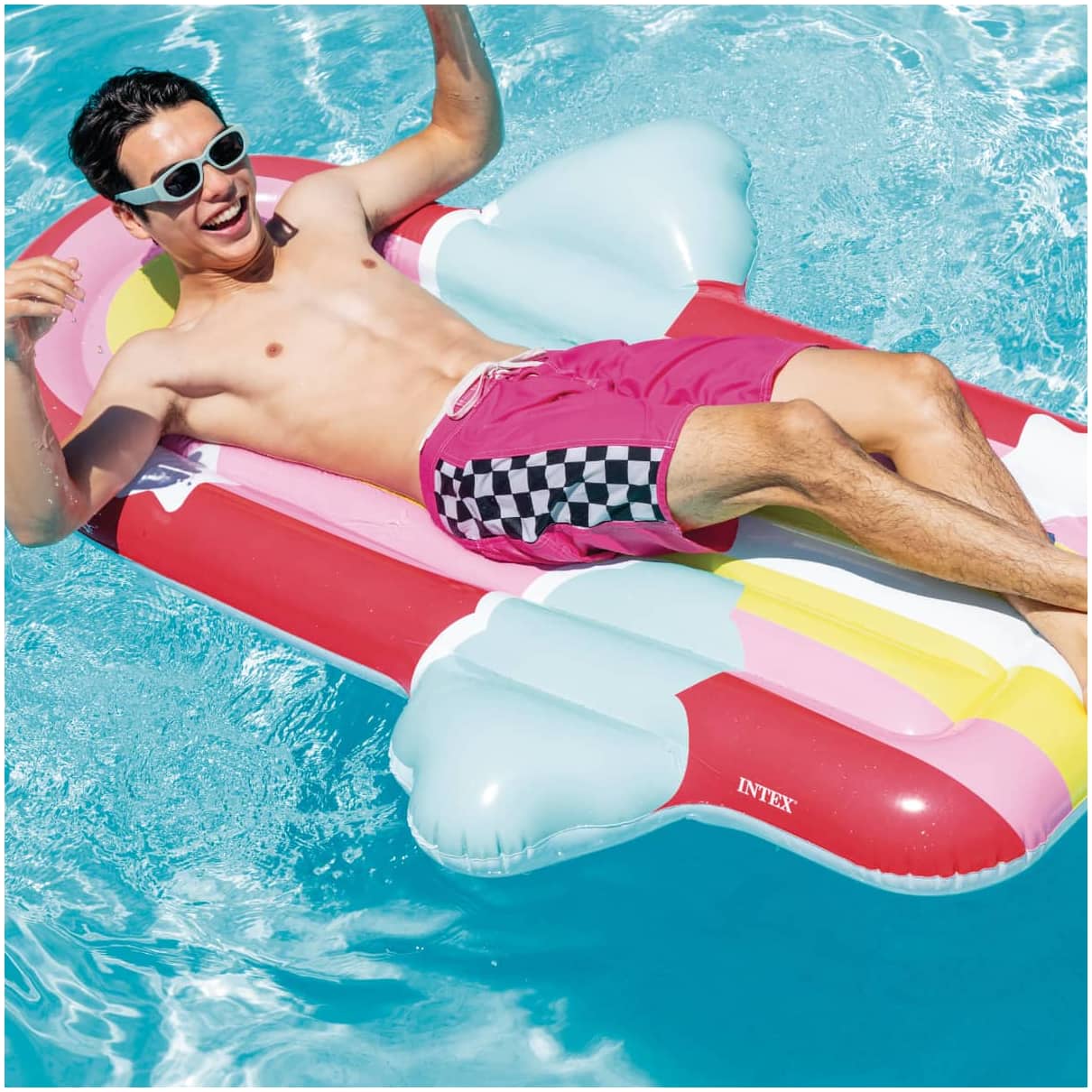 Colchoneta Inflable INTEX Rainbow Cloud 175x20x117 cm