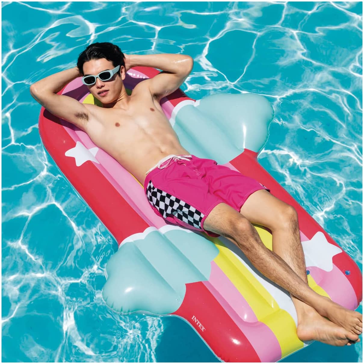 Colchoneta Inflable INTEX Rainbow Cloud 175x20x117 cm