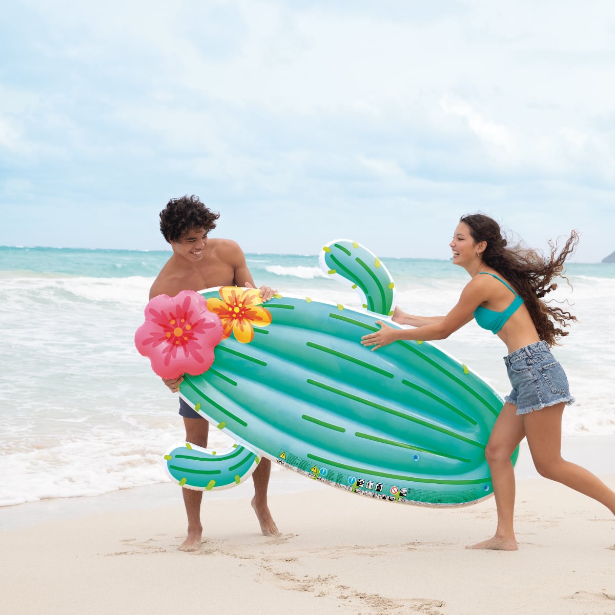 Colchoneta Inflable INTEX Cactus 180x130x28 cm