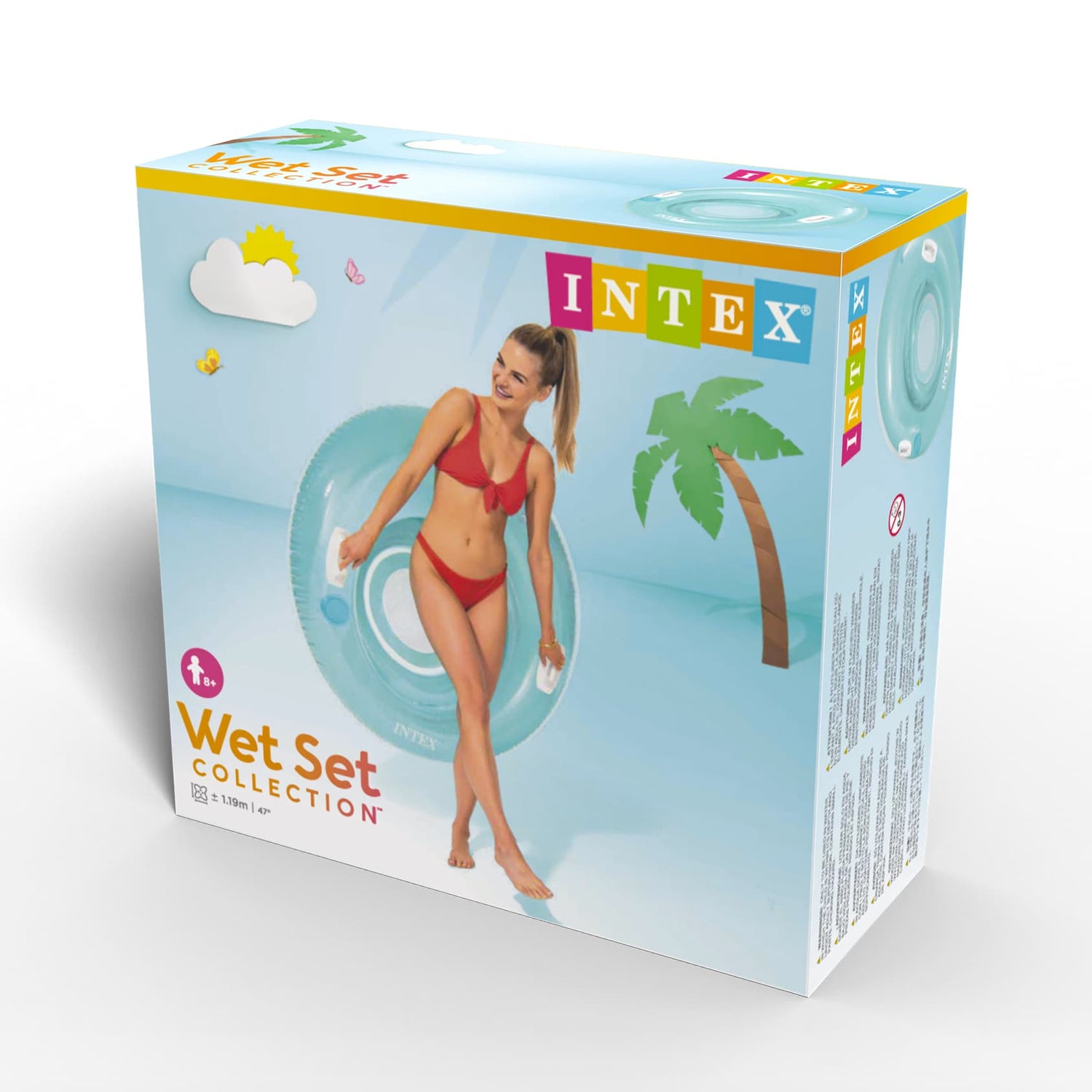 Flotador Sillón Inflable INTEX Sit'N Float Transparente 119cm