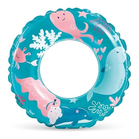 Flotador Inflable Anillo INTEX Transparent Ring 61 cm