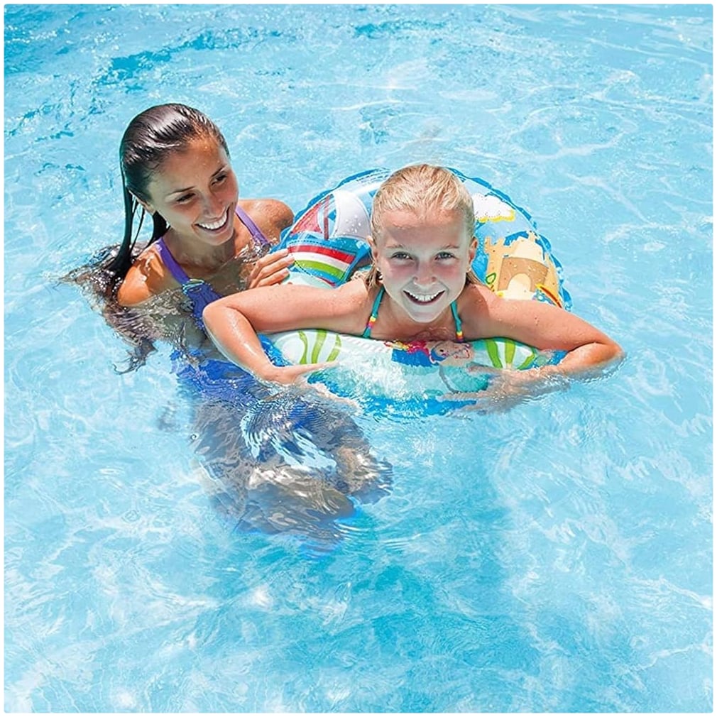 Flotador Inflable Anillo INTEX Transparent Ring 61 cm