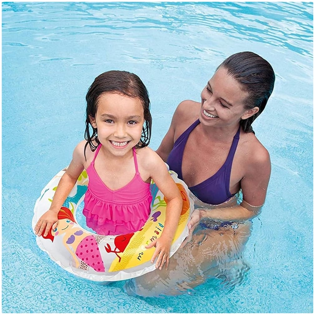 Flotador Inflable Anillo INTEX Transparent Ring 61 cm