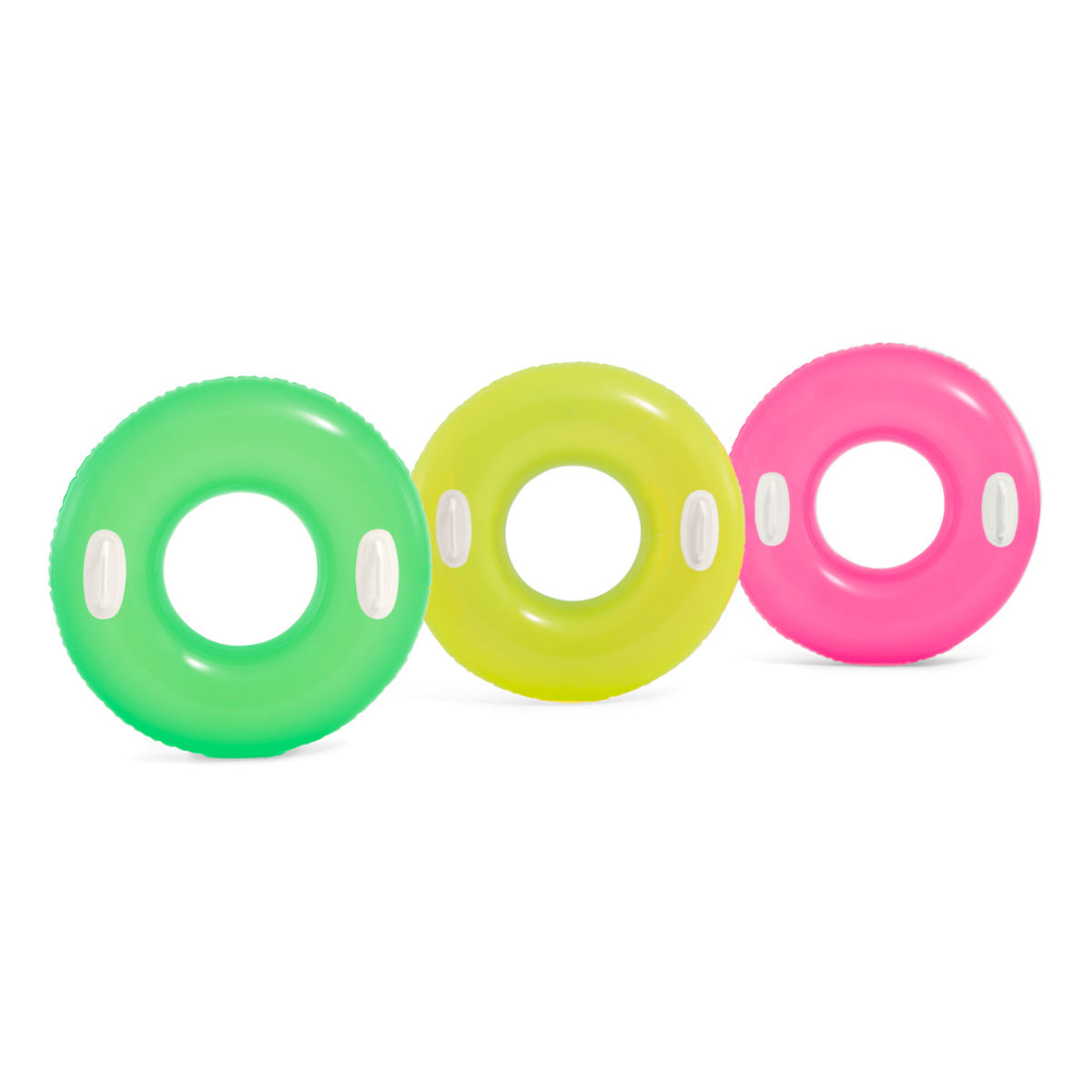 Flotador Inflable Anillo con Asas INTEX Colores Neón, 76cm