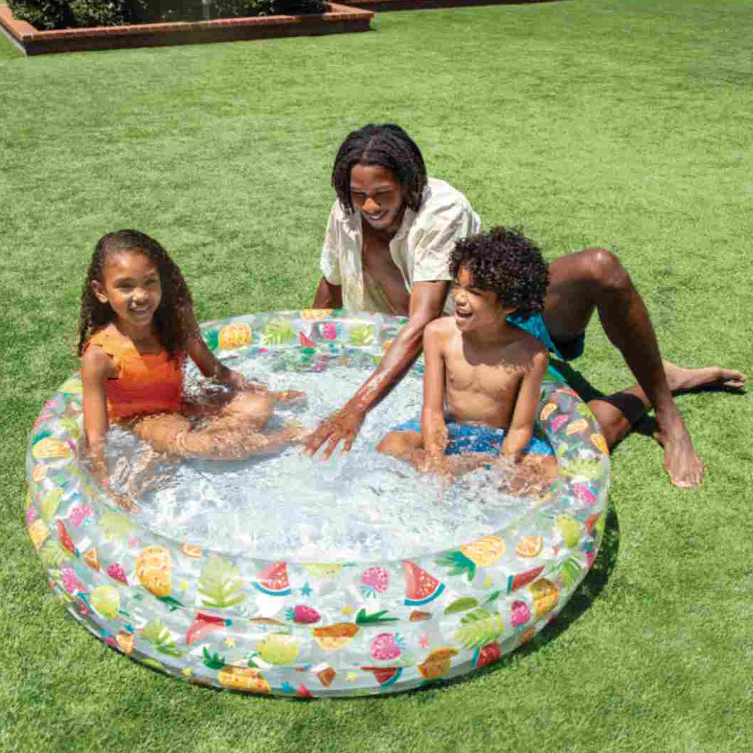 Piscina Infantil Inflable 3 Anillos Piñas INTEX