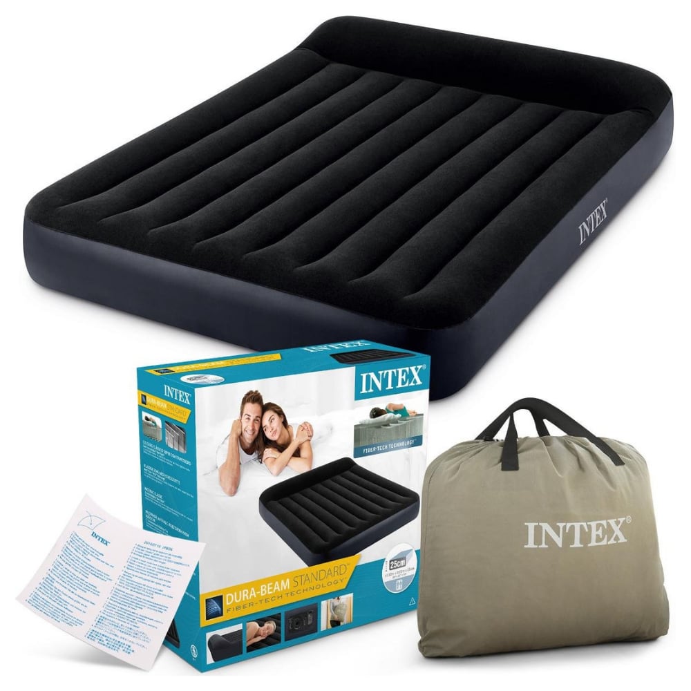 Colchón Inflable Eléctrico INTEX 2 Plazas 152x203x25 Cm Pillow Rest Classic