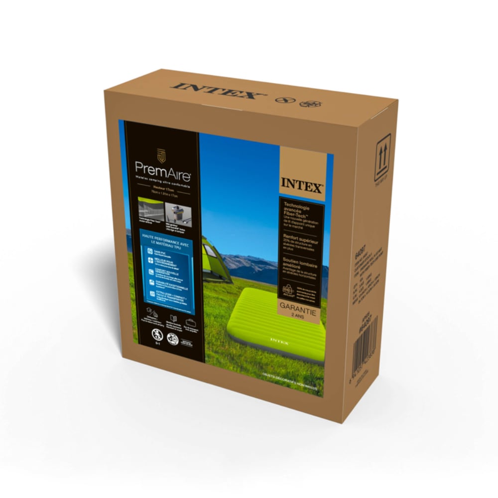 Colchón inflable individual TPU Camping Mat INTEX Truaire con Inflador Eléctrico