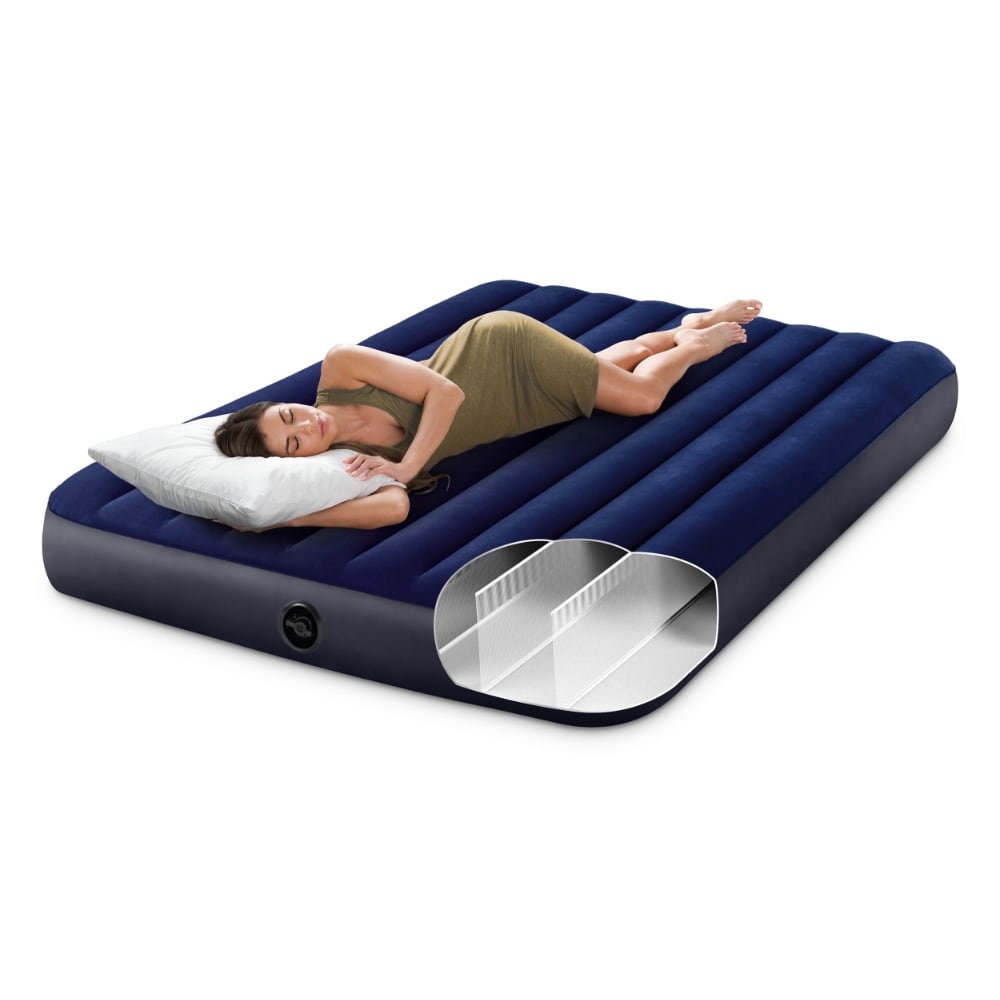 Colchón Inflable INTEX 2 Plazas Classic Downy 152x203x25 cm