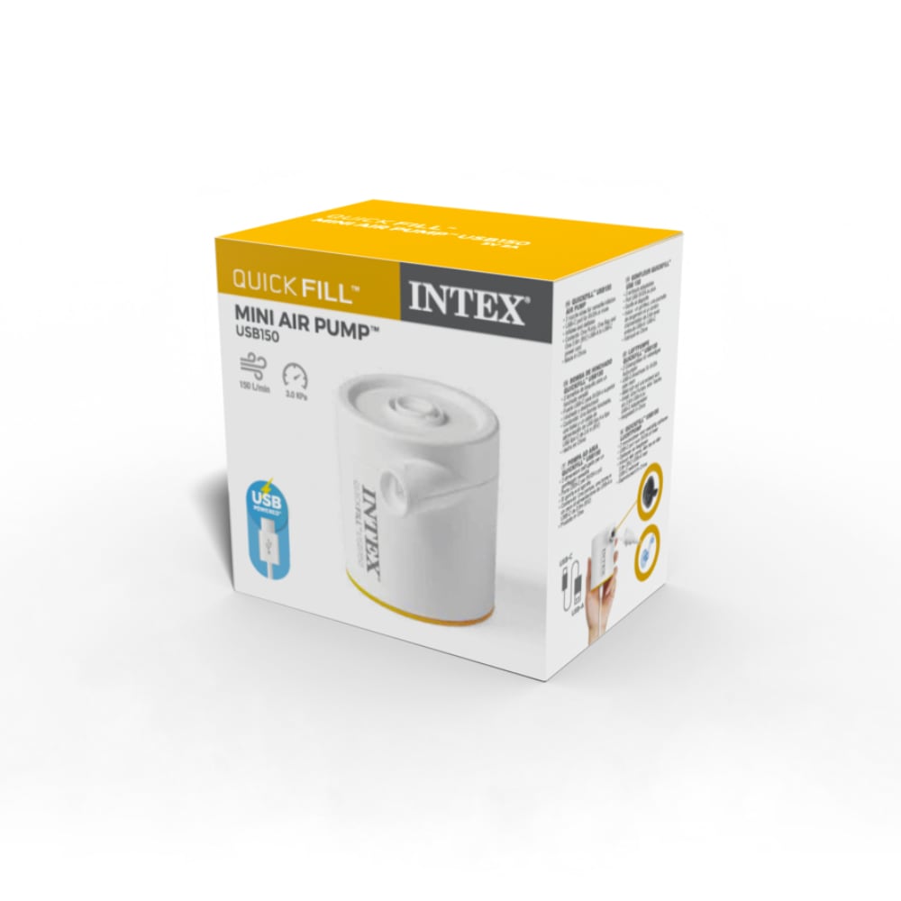 Inflador Eléctrico INTEX USB QuickFill 150 Lts/Min