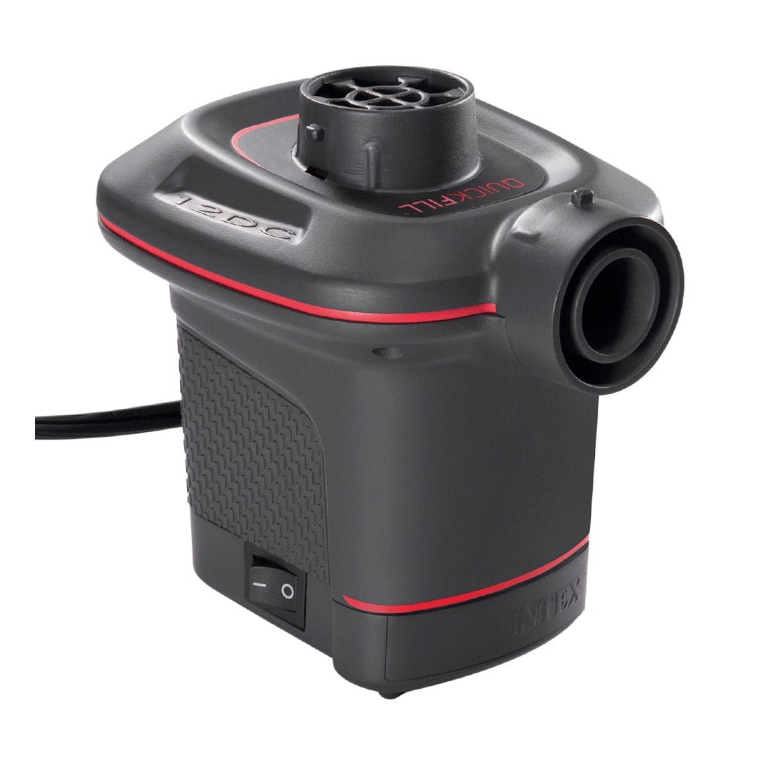 Inflador Eléctrico para Auto 12V INTEX Quick-Fill con 3 Boquillas