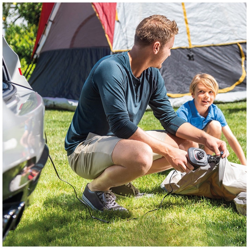 Inflador Eléctrico para Auto 12V INTEX Quick-Fill con 3 Boquillas