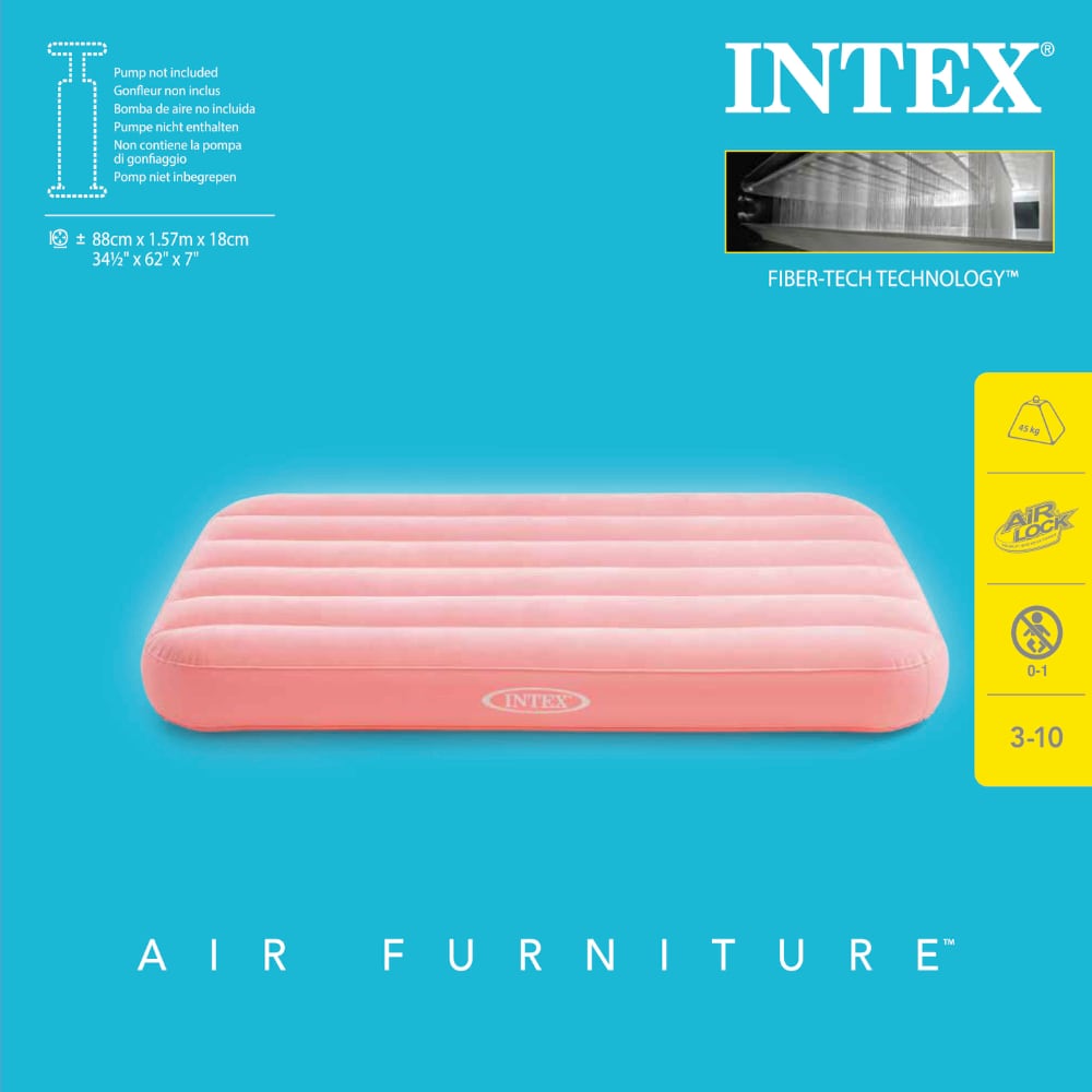 Colchón Inflable Infantil INTEX Cozy Kidz Airbeds 157x88x17 cm