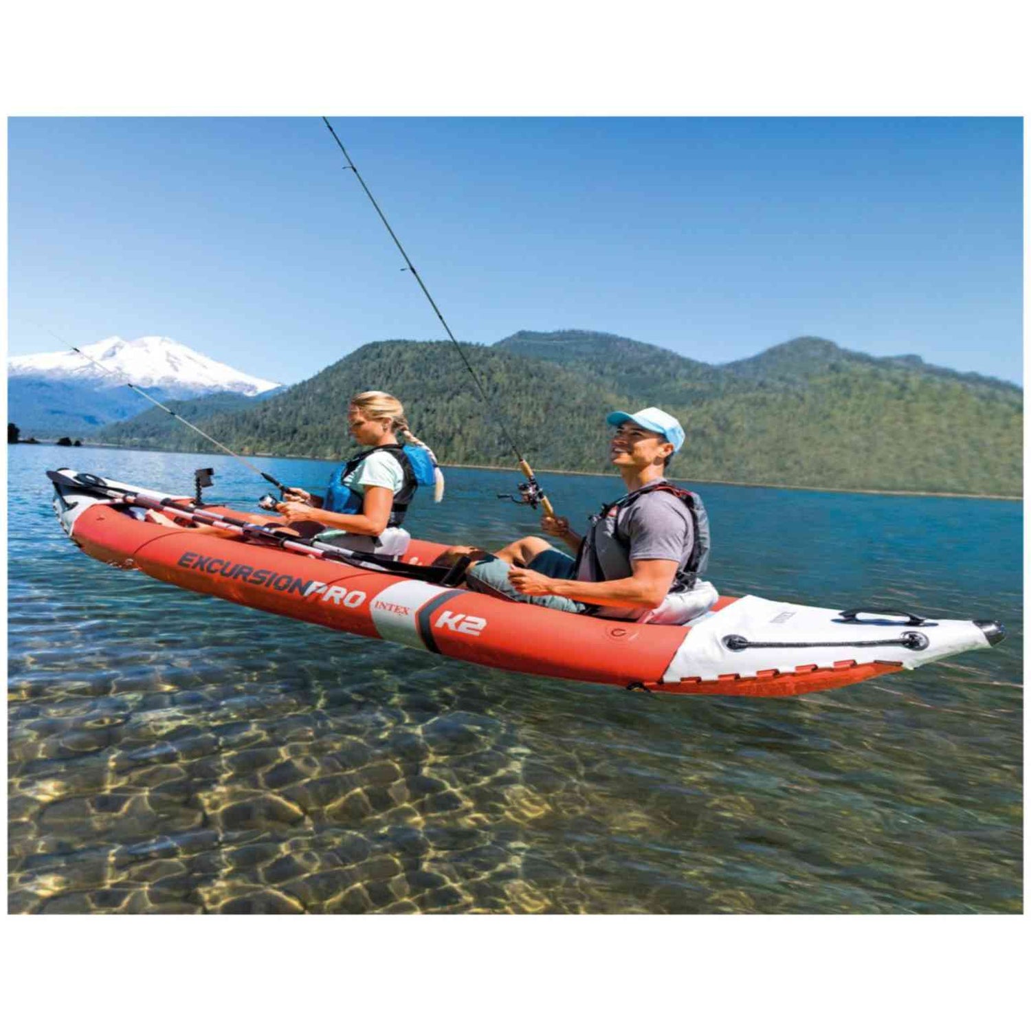 Kayak Inflable Individual INTEX Excursión Pro K2 para 2 Personas