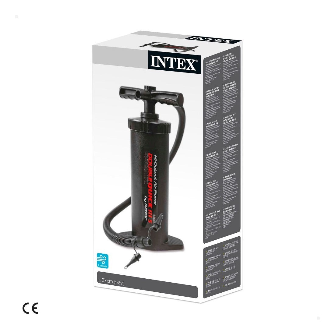 Inflador Manual Doble Velocidad INTEX Double Quick III 37cm